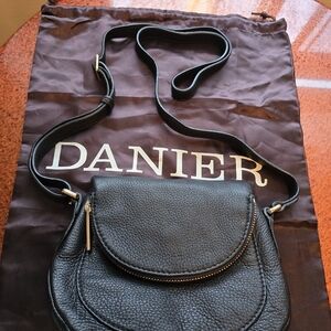 Danier Black Leather Crossbody Bag